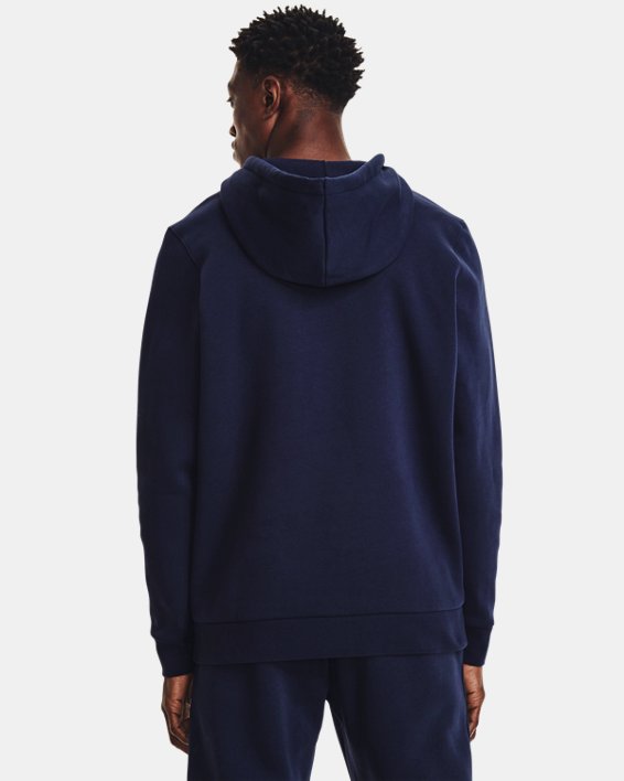 Herren UA Essential Fleece-Hoodie mit durchgehendem Zip, Blue, pdpMainDesktop image number 1